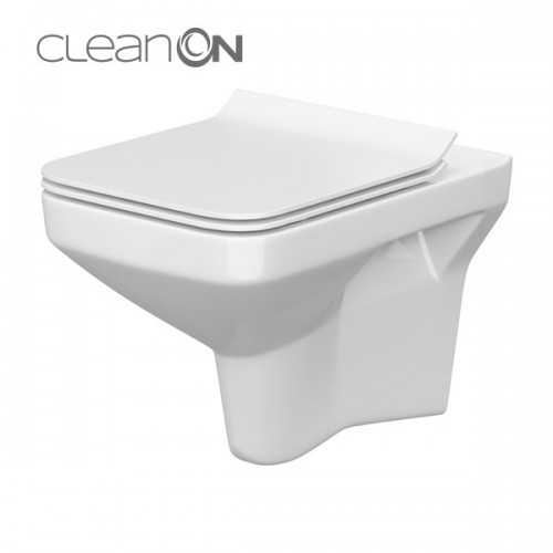 Унітаз підвісний Cersanit Como CleanOn СЕТ 742 з сидінням Slim Soft Close дюропласт, K701-102