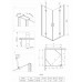 душова кабіна Deante Abelia 90x90 прозоре скло KTA 043P