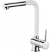 Смеситель для мойки Deante Aster хром/белый с выдвижным носиком (BCA W730)