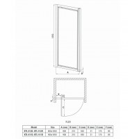 Душові двері Deante Flex 80 графітове скло (KTL 412D)