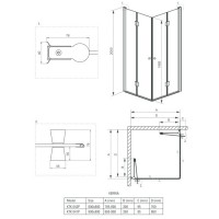 Душевая кабина Deante Kerria 90x90 прозрачное стекло KTK 041P
