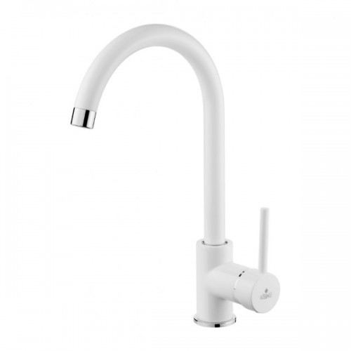 Змішувач для мийки Deante Milin білий з носиком U (BEV W62M)