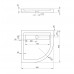 Душевой поддон с линейным сливом Deante Minimal 90x90 (KTK 051B)