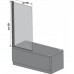 Шторка на ванну Eger 80x150 тонированное стекло (599-02L grey)