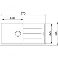 Кухонная мойка Franke BASiS BFG 611-97 ваниль 970x500 (114.0363.935)