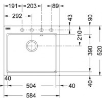 Кухонная мойка Franke FiJi FiG 610-58 grafit 584x520 (114.0073.064)