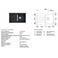 Кухонная мойка Franke JAVA JAG 611 onyx 860x510 (114.0158.567)