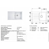 Кухонная мойка Franke JAVA JAG 611 white 860x510 (114.0158.655)