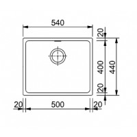 Кухонная мойка Franke KUBUS KBG 110-50 белый 540x440 (125.0459.028)