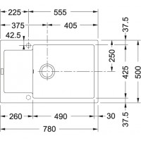 Кухонная мойка Franke MARiS MRG 611 - 78 XL графит 780x500 (114.0374.919)