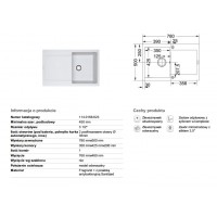 Кухонна мийка Franke MARiS MRG 611 білий 780x500 (114.0306.816)