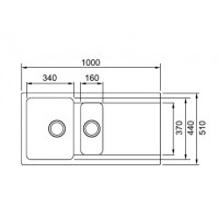 Кухонна мийка Franke ORiON OiD 651 orzechowy 1000x510 (114.0286.464)