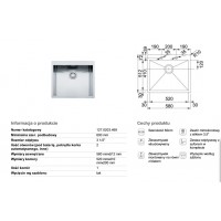 Кухонная мойка Franke PLANAR PPX 210-58 TL 580x512 полирована (127.0203.469)