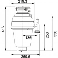 Подрібнювач харчових відходів Franke TURBO PLUS TP-125 (134.0287.933)