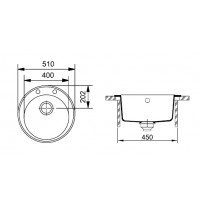 Кухонна мийка Franke RONDA ROG 610-41 мигдаль 510x510 (114.0381.022)