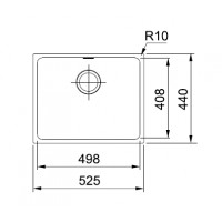 Кухонна мийка Franke SiRiUS SiD 110-50 Цукру 525x440 (125.0395.607)
