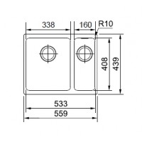 Кухонна мийка Franke SiRiUS SiD 160 чорний 560x440 (125.0395.609)