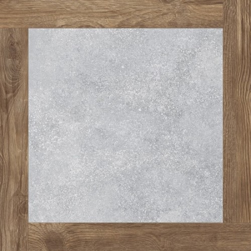 Плитка Golden Tile Concrete&Wood 60,7x60,7 серый, G92510