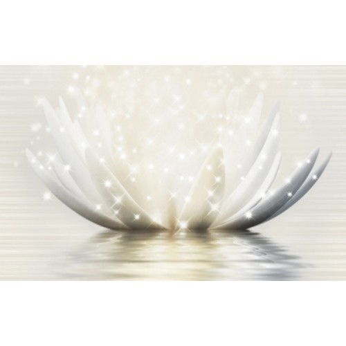 Декор Golden Tile Magic Lotus 25x40 кремовый (19Г331)