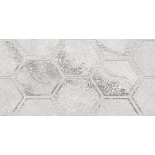 Плитка Golden Tile Fusion Hexagon 30x60 серый, 112151
