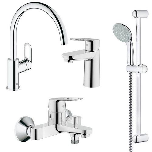 Набор смесителей для кухни и ванной Grohe BauLoop 123225K S-Size (23337000+32815000+27598001+31368000)