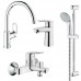 Набор смесителей для кухни и ванной Grohe BauLoop 123225K S-Size (23337000+32815000+27598001+31368000)