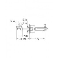 Настенный Смеситель для ванны Grohe Eurodisc Cosmopolitan (13279002)