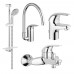 Набір змішувачів для ванни і кухні GROHE Euroeco (123242K)