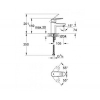 змішувач для раковини Grohe Europlus (33163002)