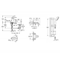 Набор смесителей для душа GROHE Eurosmart (123244S)
