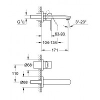 Змішувач для раковини Grohe Eurostyle Cosmopolitan (19571002)