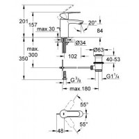 Змішувач для раковини Grohe Eurostyle Cosmopolitan (3355220E)