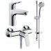 Набор смесителей для ванны Hansgrohe Focus 3в1 (31607000+27772000+31960000)