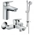 Набор смесителей для ванны Hansgrohe Logis 100 3в1 (711714311)