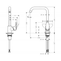 Смеситель для кухни Hansgrohe Ecos L хром (14816000)