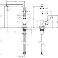 Смеситель для кухни Hansgrohe Focus хром (31817000)