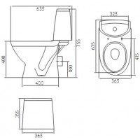 Унітаз-Компакт Kolo Runa кришка soft-close Duroplast (L89208)