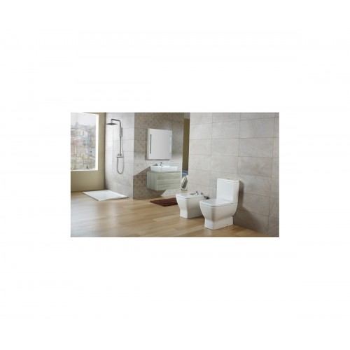 Унитаз в комплекте со сливным бачком и крышкой (COMPACT EMMASQUARE WHITE)