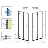 Душові двері Radaway Arta DWB 100 R прозоре скло (386152-03-01R)