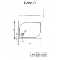 Душевой поддон Radaway Delos D 100x75 (4D17555-03)