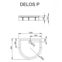 Душевой поддон Radaway Delos P 100x90 (4Z19035-03N)