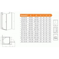 Душевая кабина Radaway Almatea KDJ 80*80 права прозрачное стекло 32112-01-01NR
