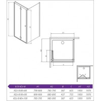 Душевая кабина Radaway Eos KDJ-B 90x90 права стекло iнтiмато 37403-01-12NR
