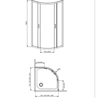 Душевая кабина Radaway Premium A 90*90 стекло ткань 30403-01-06