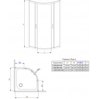 Душевая кабина Radaway Premium Plus A1000 100*100 графитовое стекло 30423-01-05N