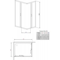 Душевая кабина Radaway Premium Plus C/D 100x80 прозрачное стекло 30434-01-01N
