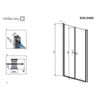 Душові двері Radaway Eos DWD 120 прозоре скло (37773-01-01N)