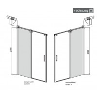 Душевые двери Radaway Espera DWJ Mirror 120 L зеркальное/прозрачное стекло (380112-71L)