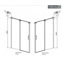 Душевые двери Radaway Espera DWJ 100 R прозрачное стекло (380110-01R)