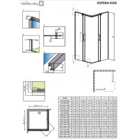 Душевая кабина Radaway Espera KDD левая часть 100 L (380152-01L)